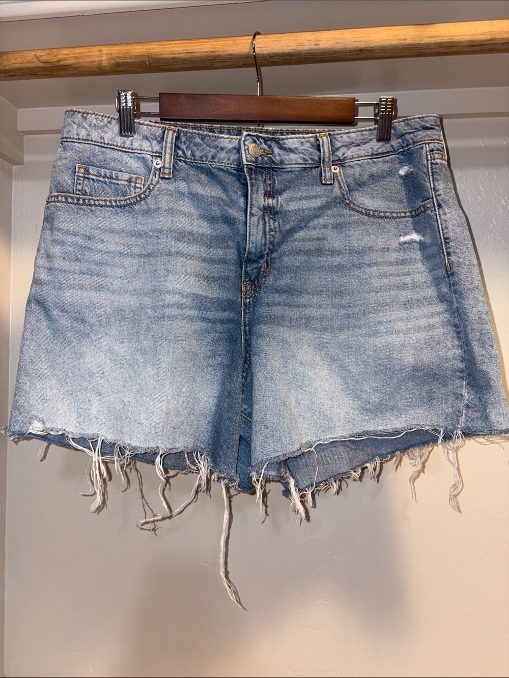 wild fable Light Blue Distressed Denim Cutoff Shorts